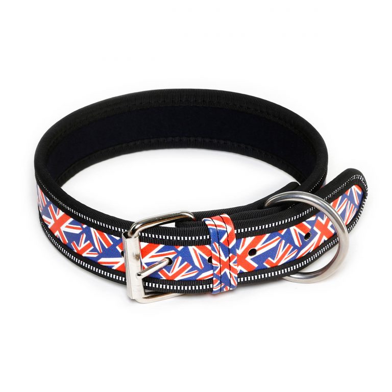 british flag dog collar