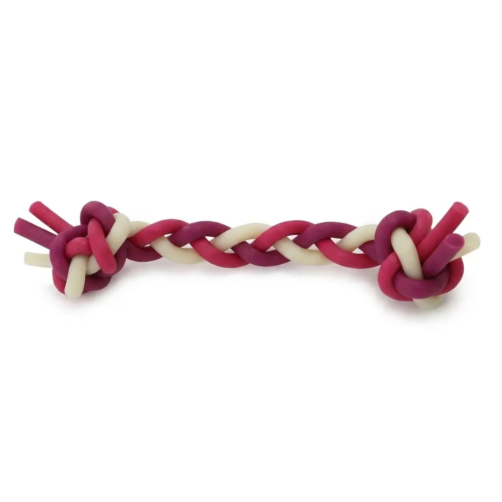 Ancol-Dog-Chase-Glow-In-The-Dark-Knot-Pink-Purple glow in the dark dog toy