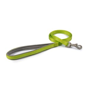Ancol Nylon Padded Dog Lead - Lime, 1m x 19mm