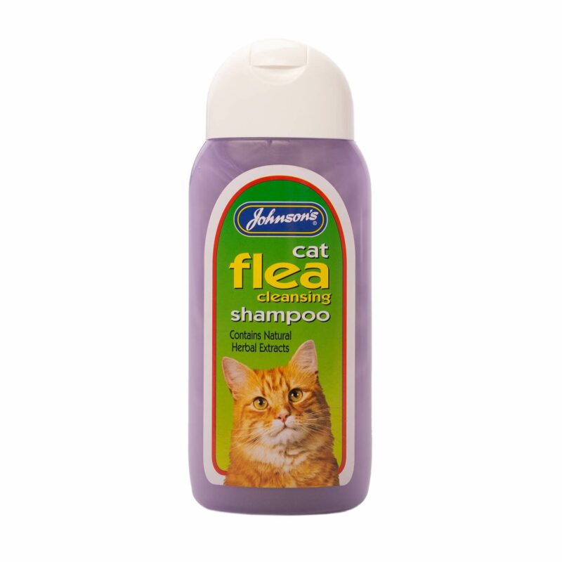 Johnson's Cat Flea Cleansing Shampoo 200ml Pet Shop Direct