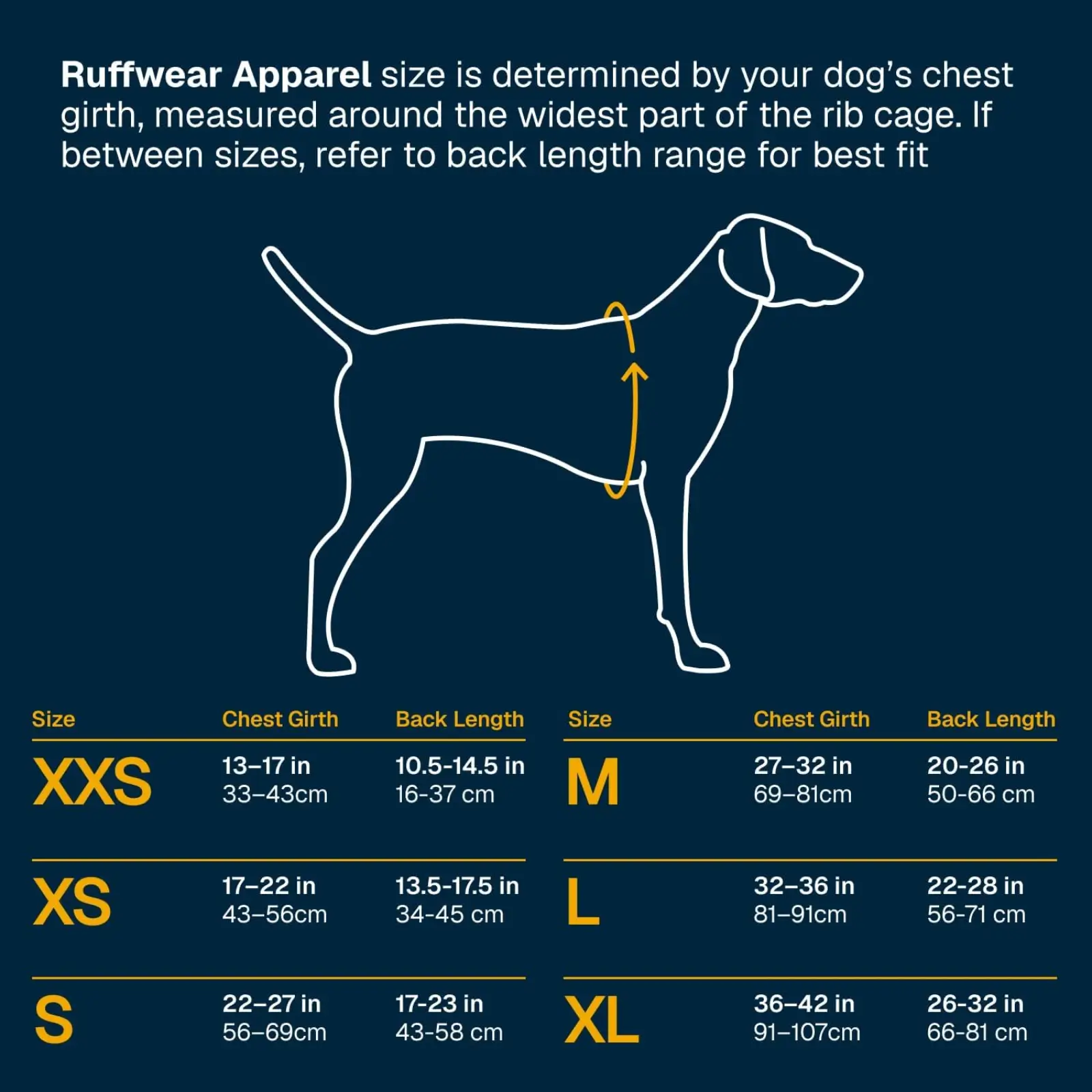 Ruffwear-Timberline-Fuse-Fleece-Vest-Size-Guide-Chart Ruffwear Timberline Fuse